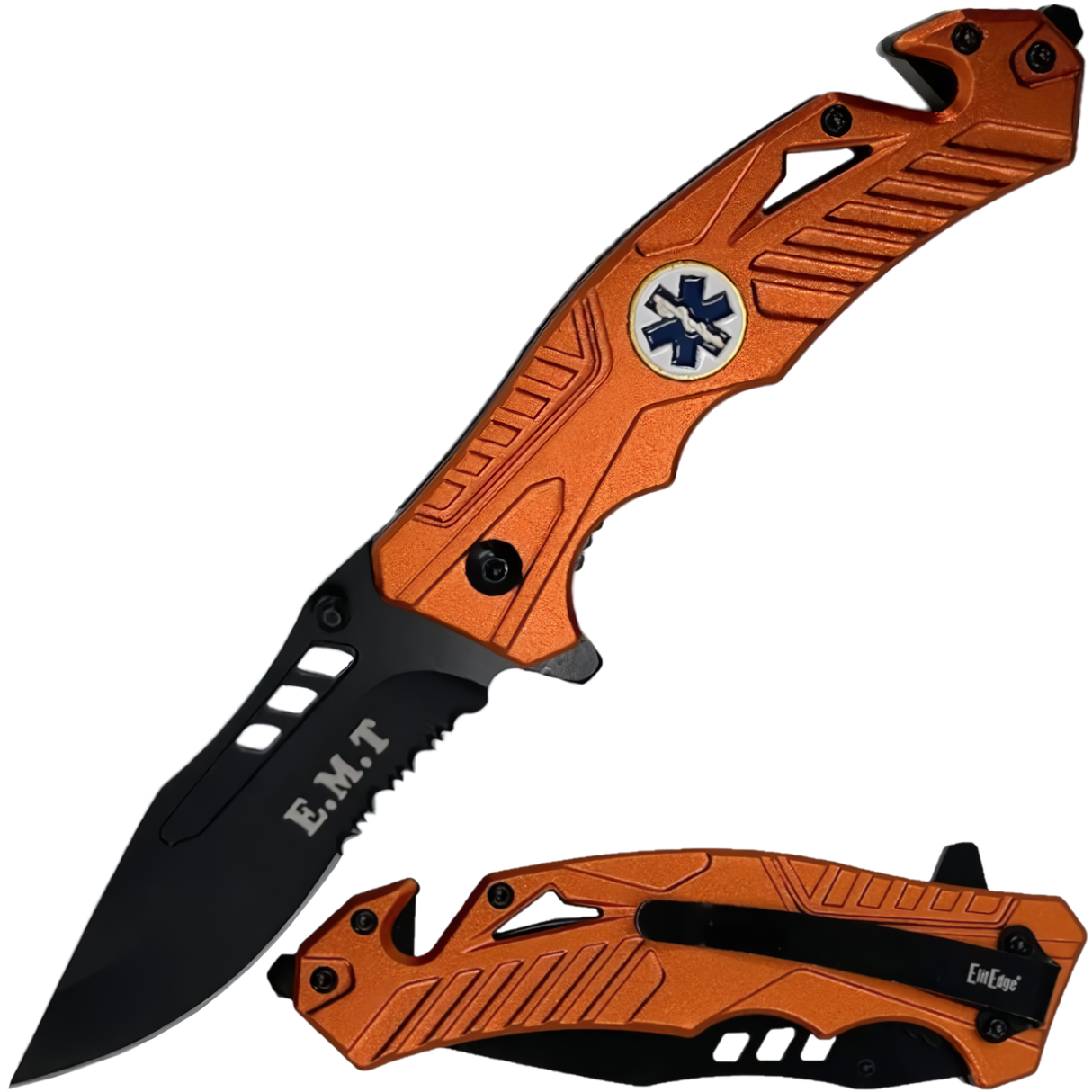 ElitEdge E.M.T. Spring Assisted Stainless Steel Pocket Knife 3.5"