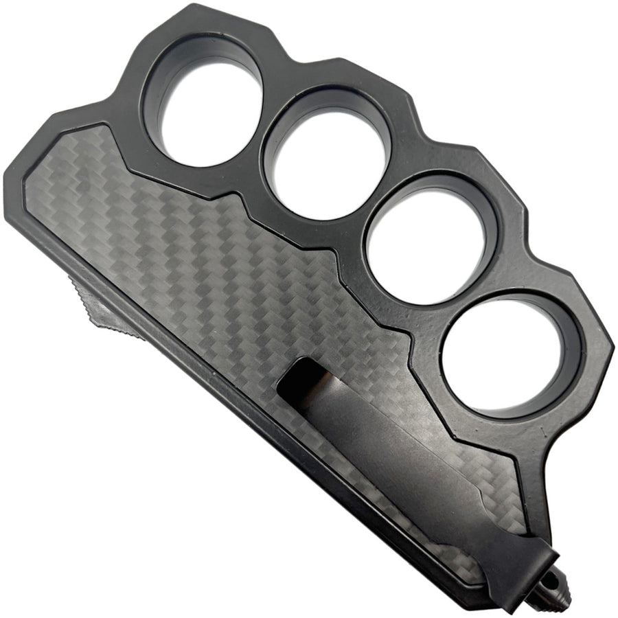 ElitEdge® Automatic OTF Stainless Steel Knuckle Duster Knife 3.5"
