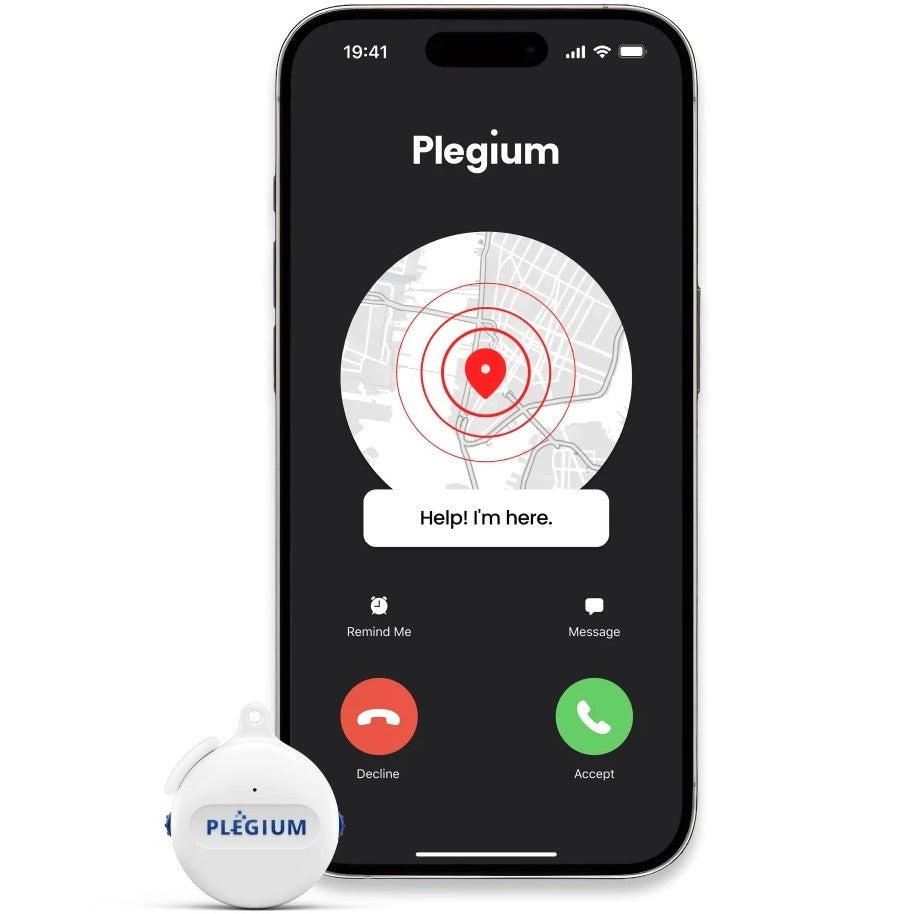 Plegium Smart Emergency Button Personal Wearable GPS Tracker Panic Alarm