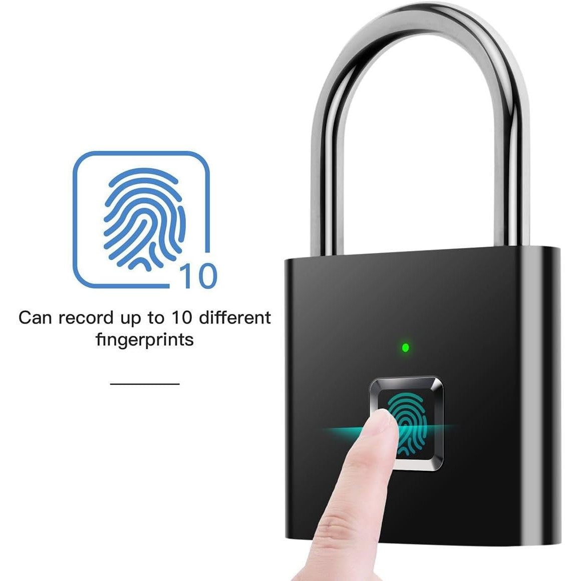GorillaLock Travel Waterproof Keyless Biometric Fingerprint Padlock