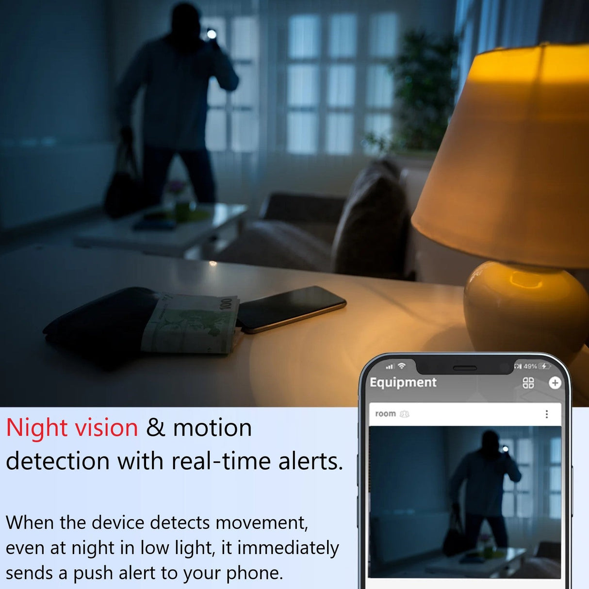 SpyWfi USB-C iPhone Charger Hidden Motion Detection Night Vision Spy Camera 2K HD WiFi