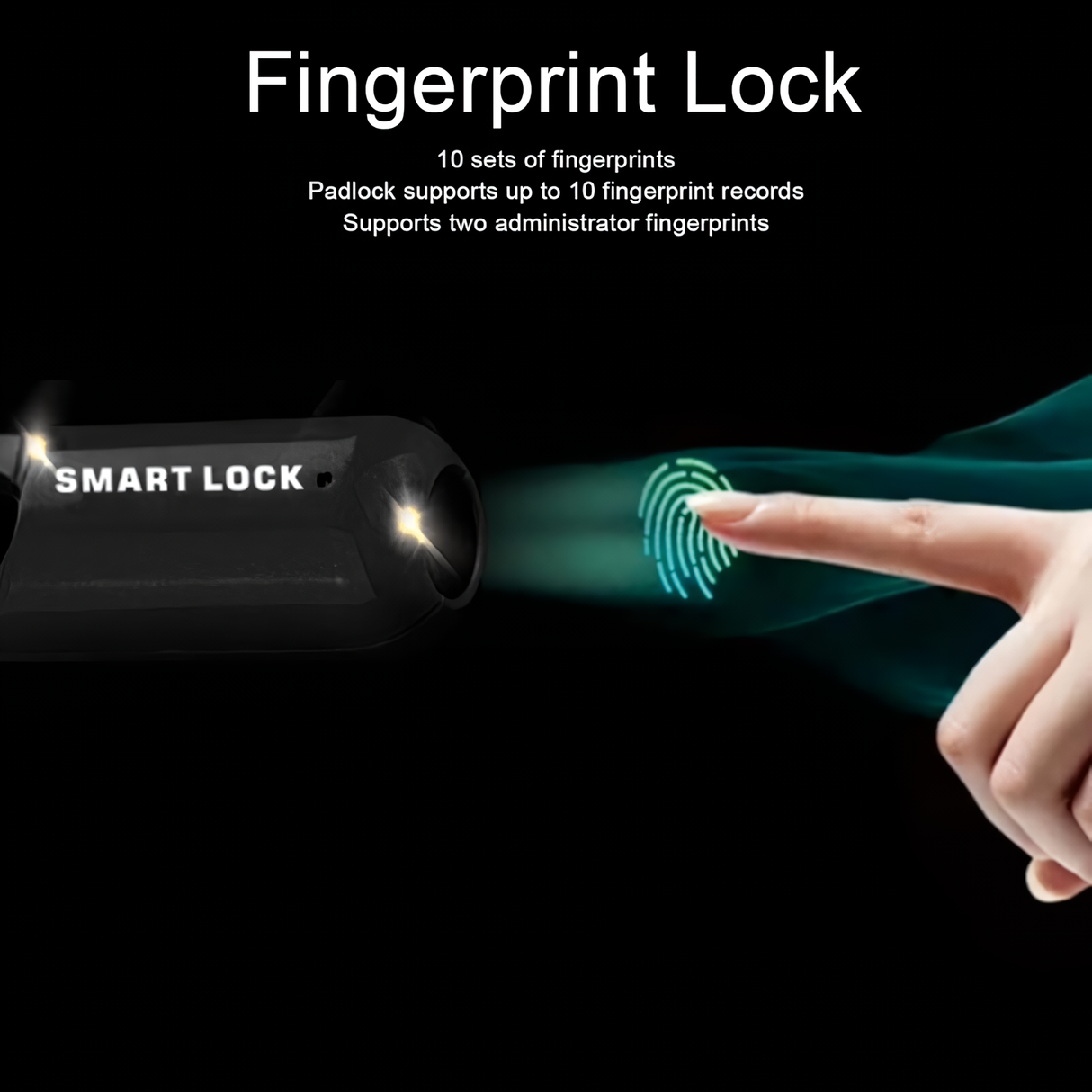 GorillaLock Slim Portable Keyless Biometric Fingerprint Padlock