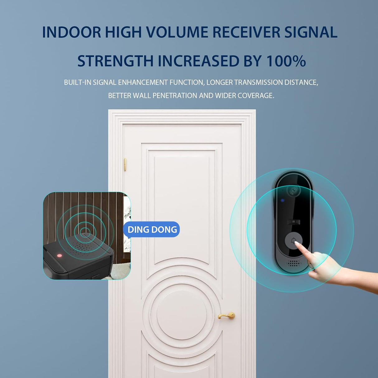 SpyWfi Night Vision Motion Detection Doorbell Security Camera 1080p HD WiFi