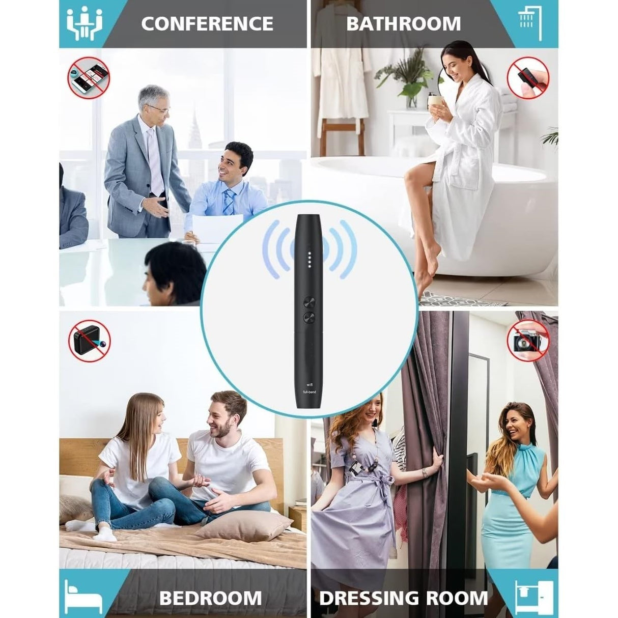 SpyWfi Mini Pen Rechargeable Hidden Camera & Wireless Signal Bug Detector