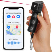 Secondary image - Plegium® Smart Mini Red UV Dye Marking Keychain Pepper Spray w/ Safety App