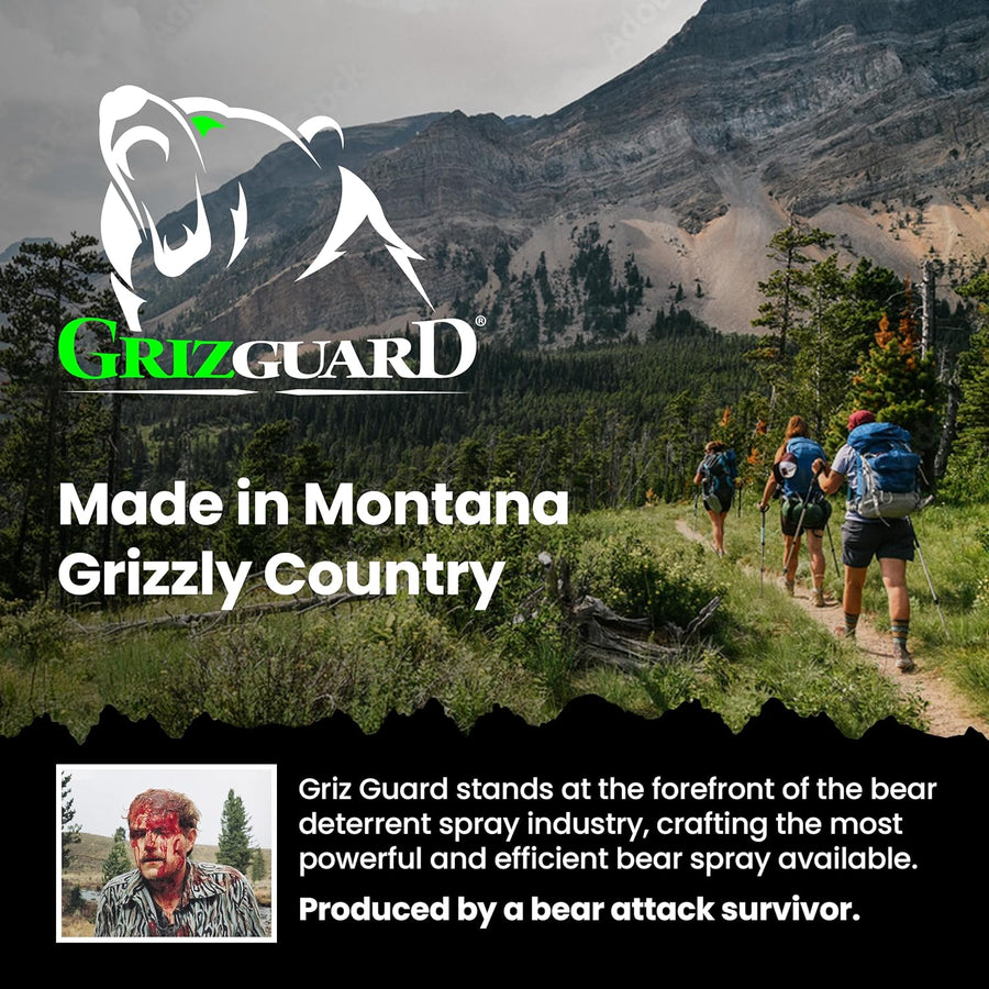 GrizGuard® Bear Attack Deterrent Pepper Fog 7.9 oz. w/ Quick Access Holster