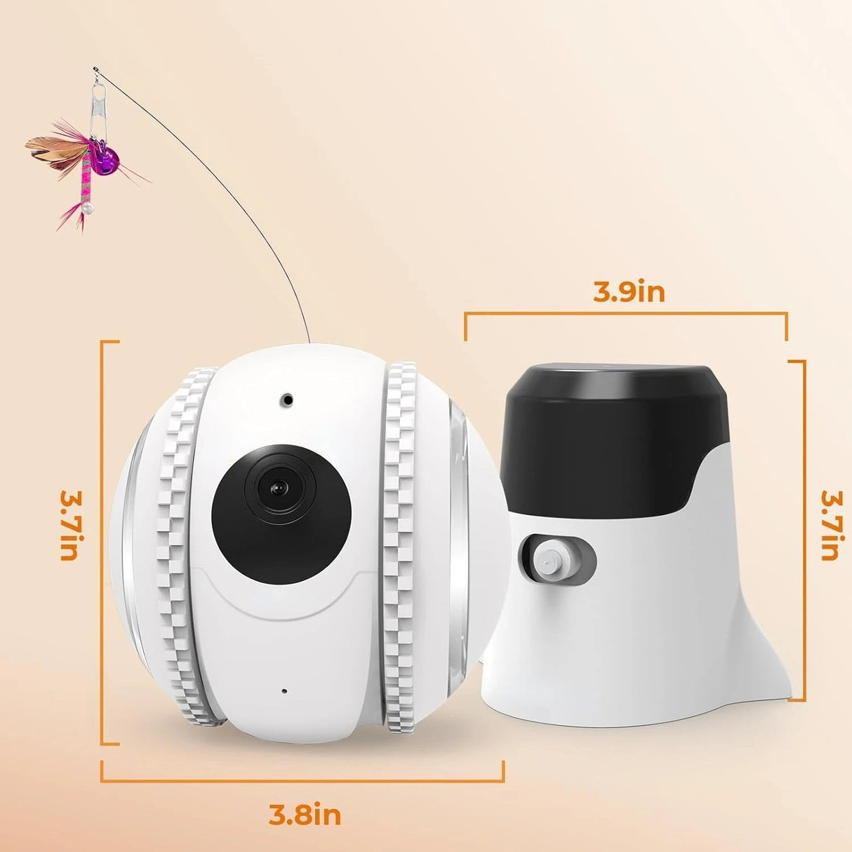 SpyWfi Rolling Petpal Robot Night Vision Security Camera 4K UHD WiFi