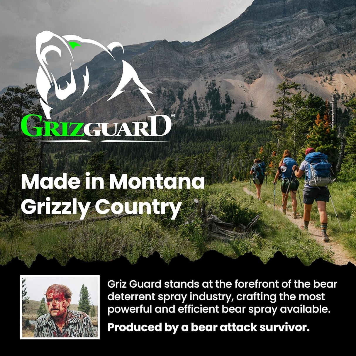 GrizGuard stands at the forefront of the bear deterrent spray industry, crafting the most powerful and efficient bear spray available - produced by a bear attack survivor