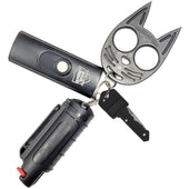 Stun Gun & Pepper Spray Self-Defense Keychain Weapon Set - Keychain Weapons