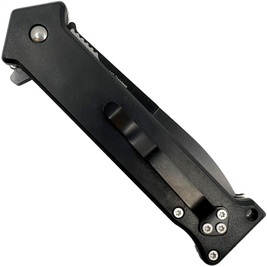 Stainless Steel Spring Assisted Folding Stiletto Pocket Knife 3.5"