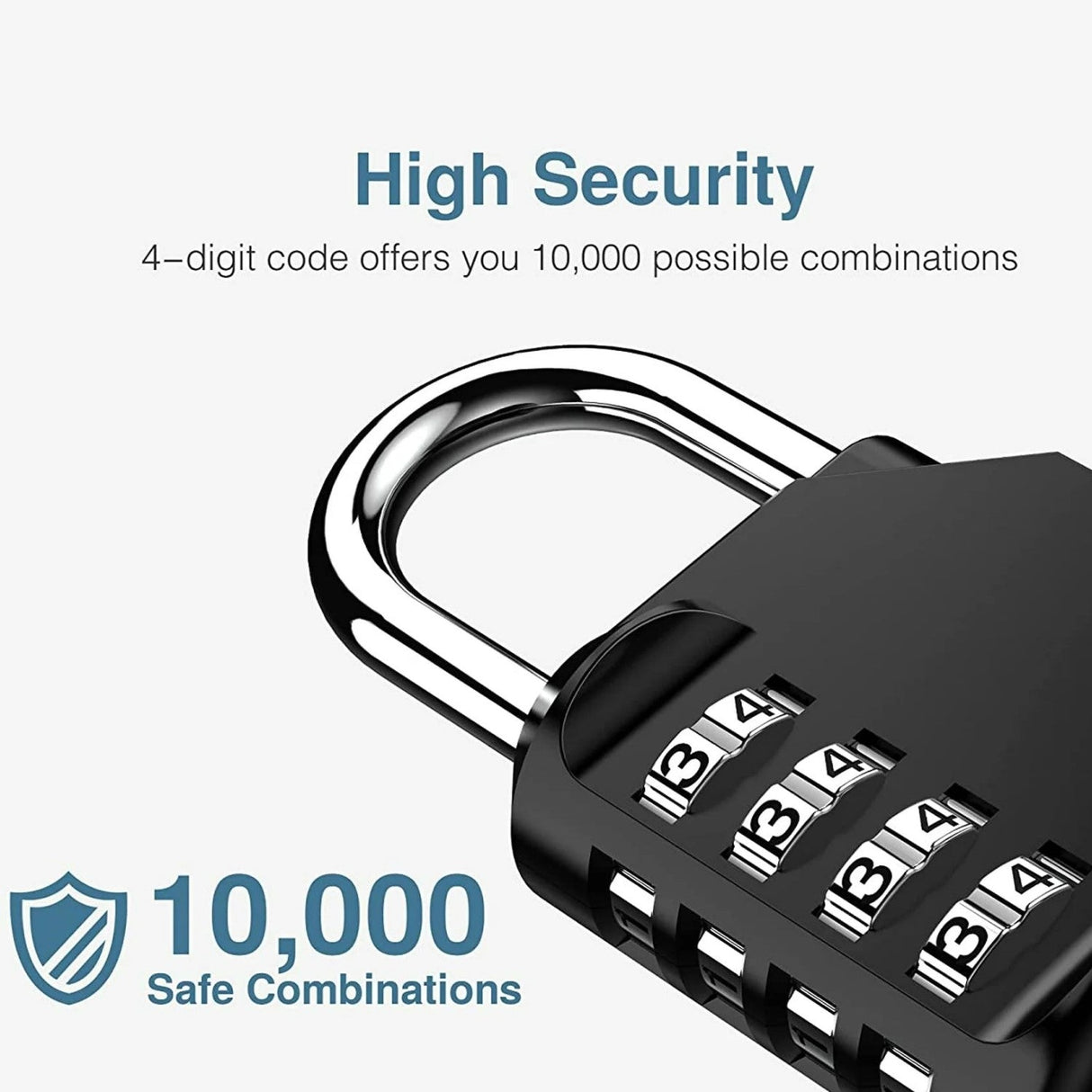 GorillaLock Portable Waterproof Keyless 4-Digit Combination Padlock