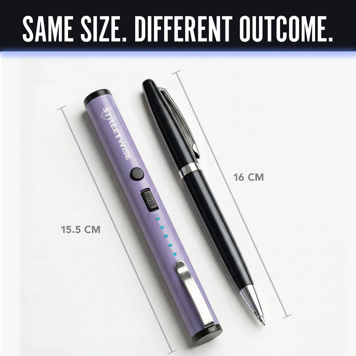 Streetwise Pain Pen 6" Rechargeable Stun Gun 25M