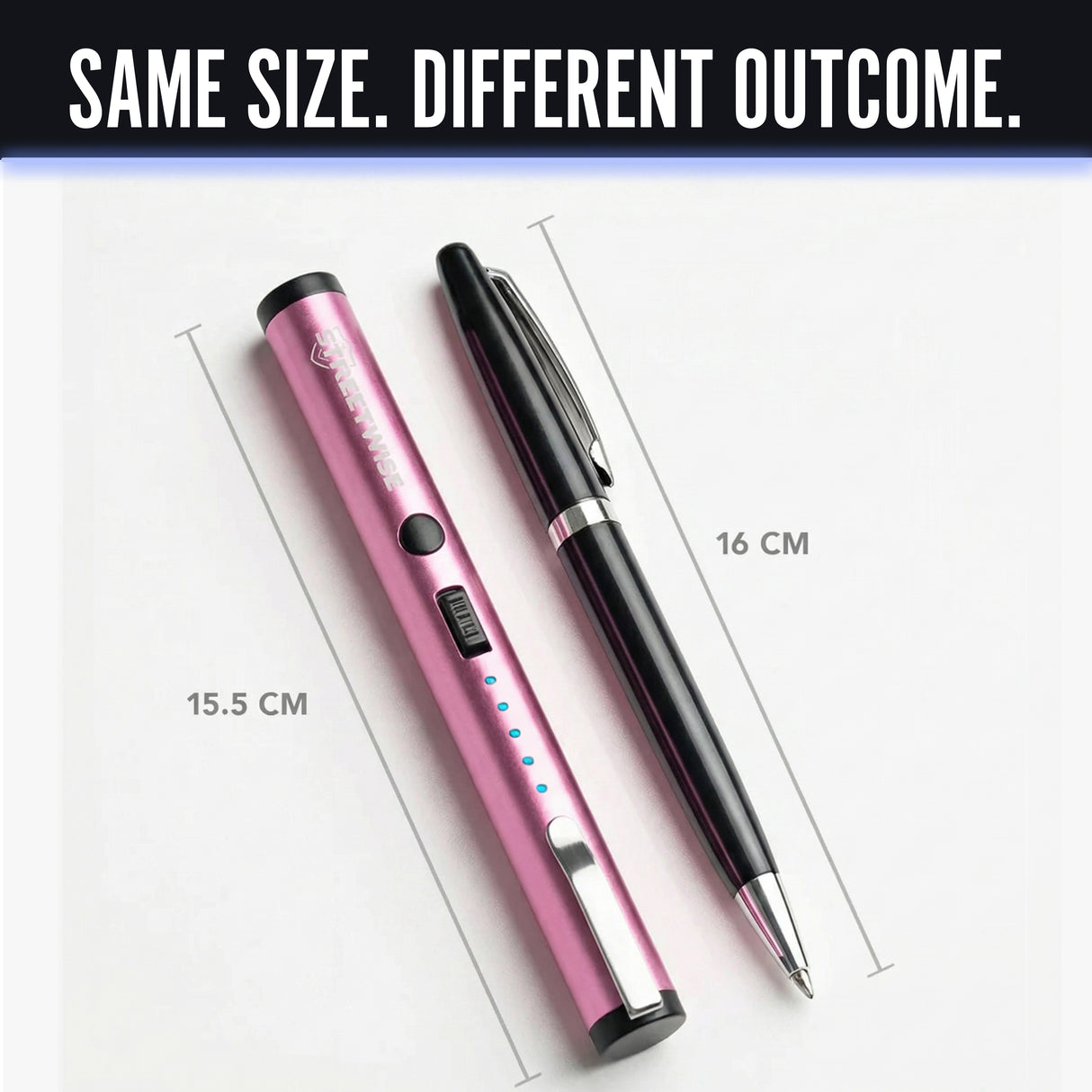 Streetwise Pain Pen 6" Rechargeable Stun Gun 25M