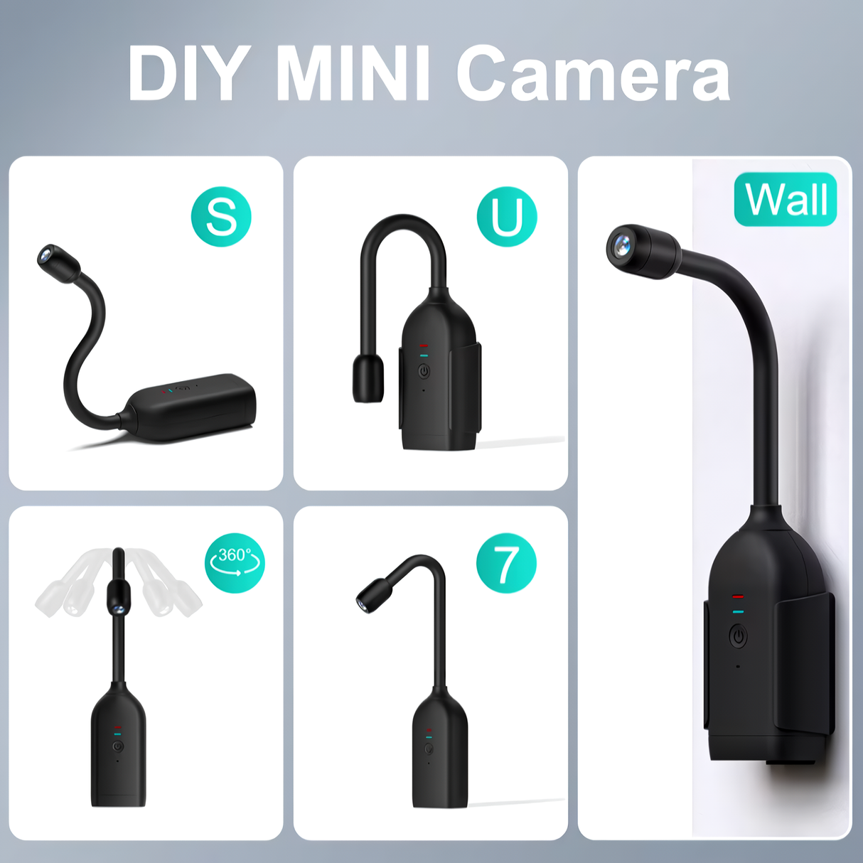 SpyWfi 360º Bendable Motion Activated Security Camera 1080p HD WiFi