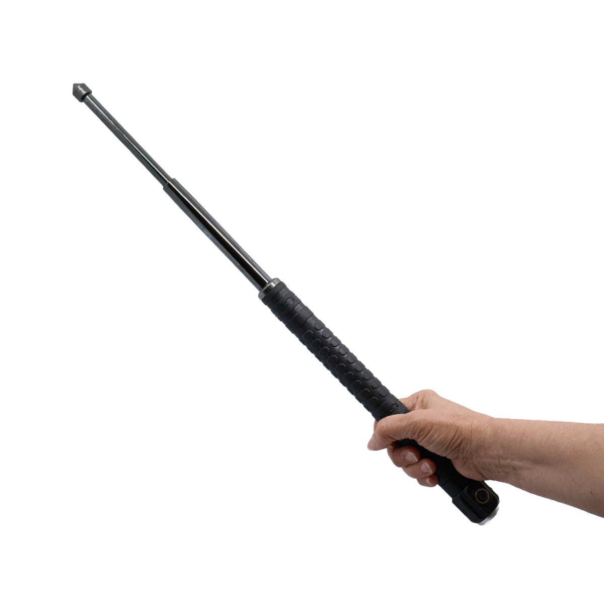 Streetwise Automatic Push Button Expandable Steel Baton with Flashlight 28"