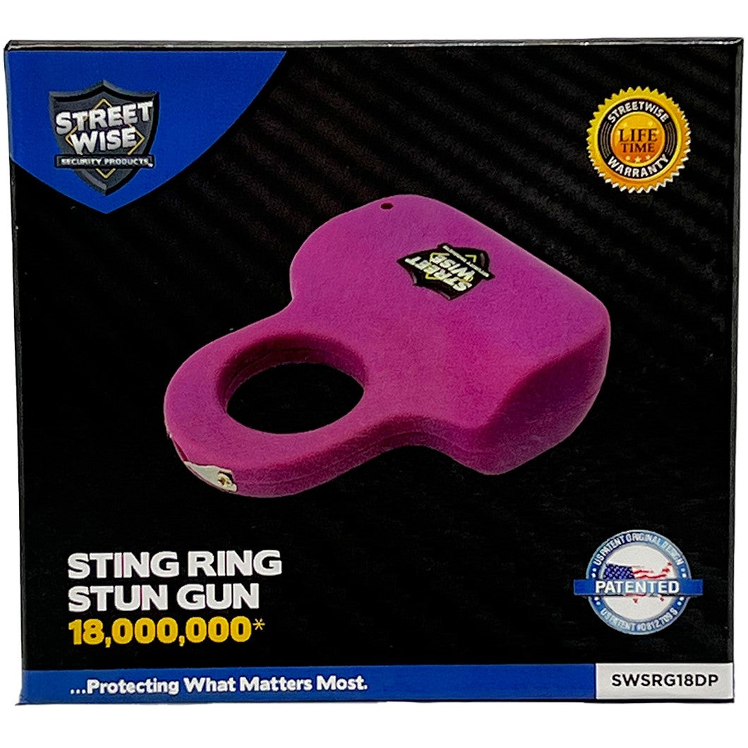 Streetwise Sting Ring Rechargeable Stun Gun 18M
