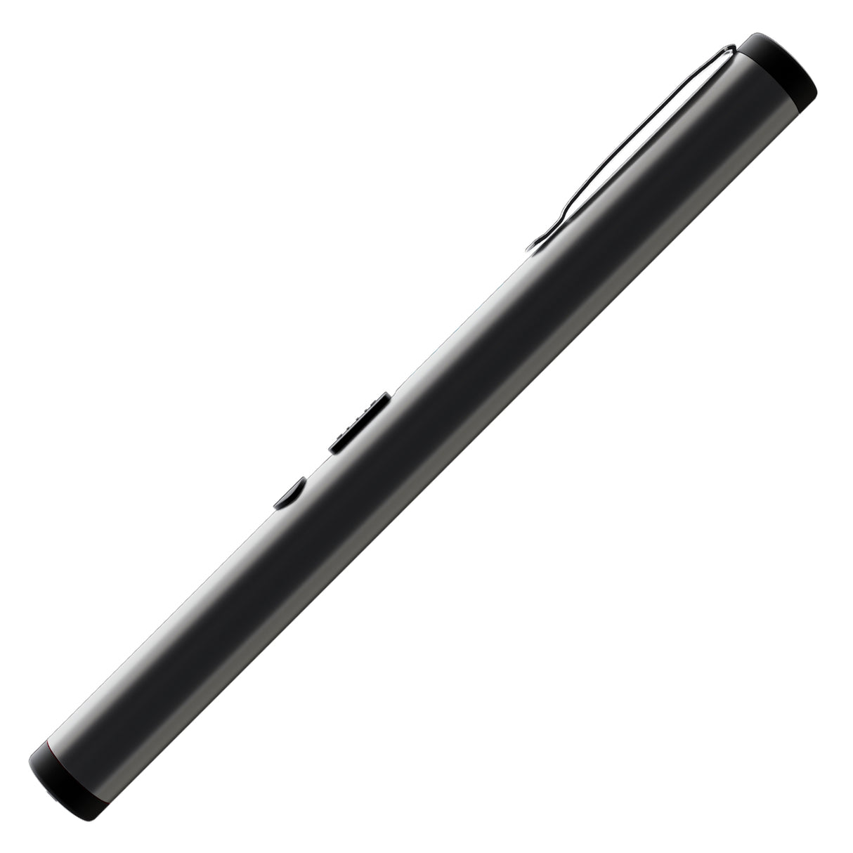 Side view of silver streetwise pain pen stun device
