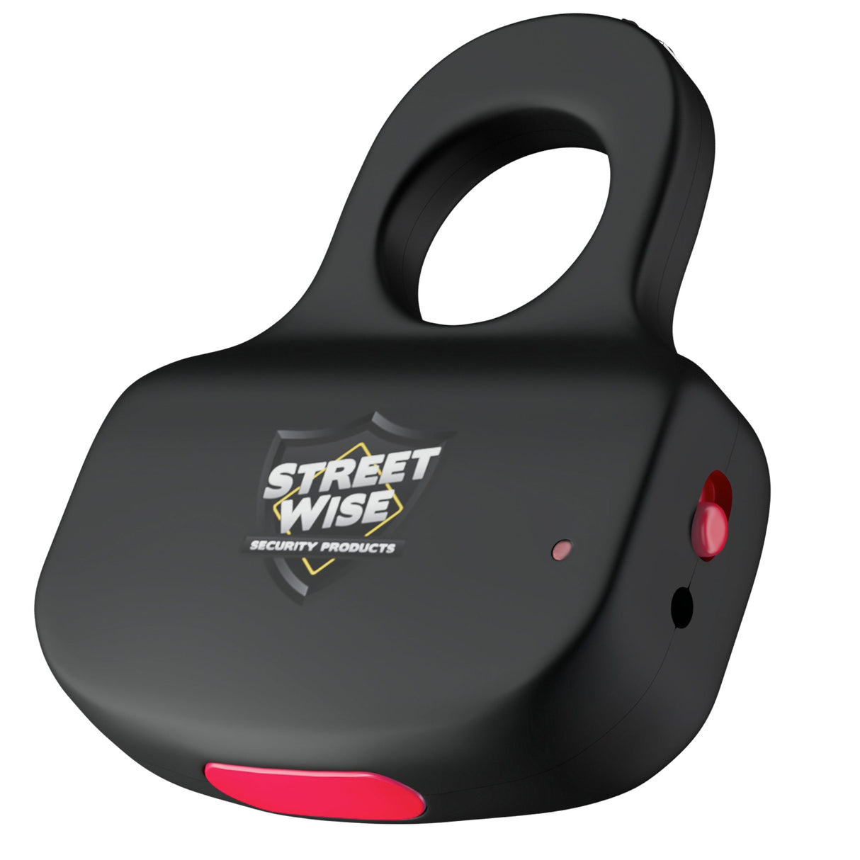 Front angle view of streetwise sting ring rechargeable stun gun