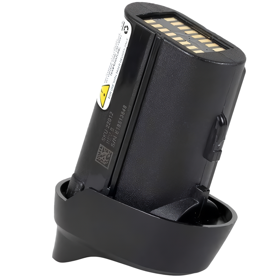 TASER X-Series Performance Power battery pack in its plastic base side view