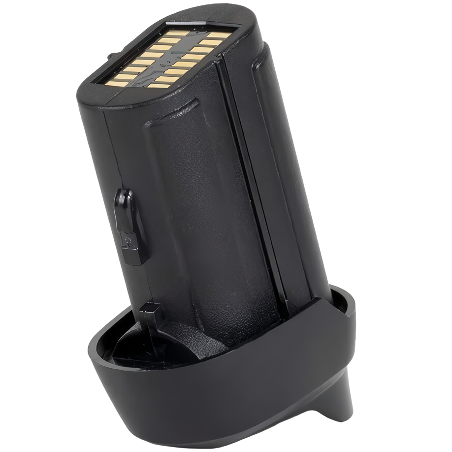 TASER X-Series Performance Power battery pack in its plastic base angle view