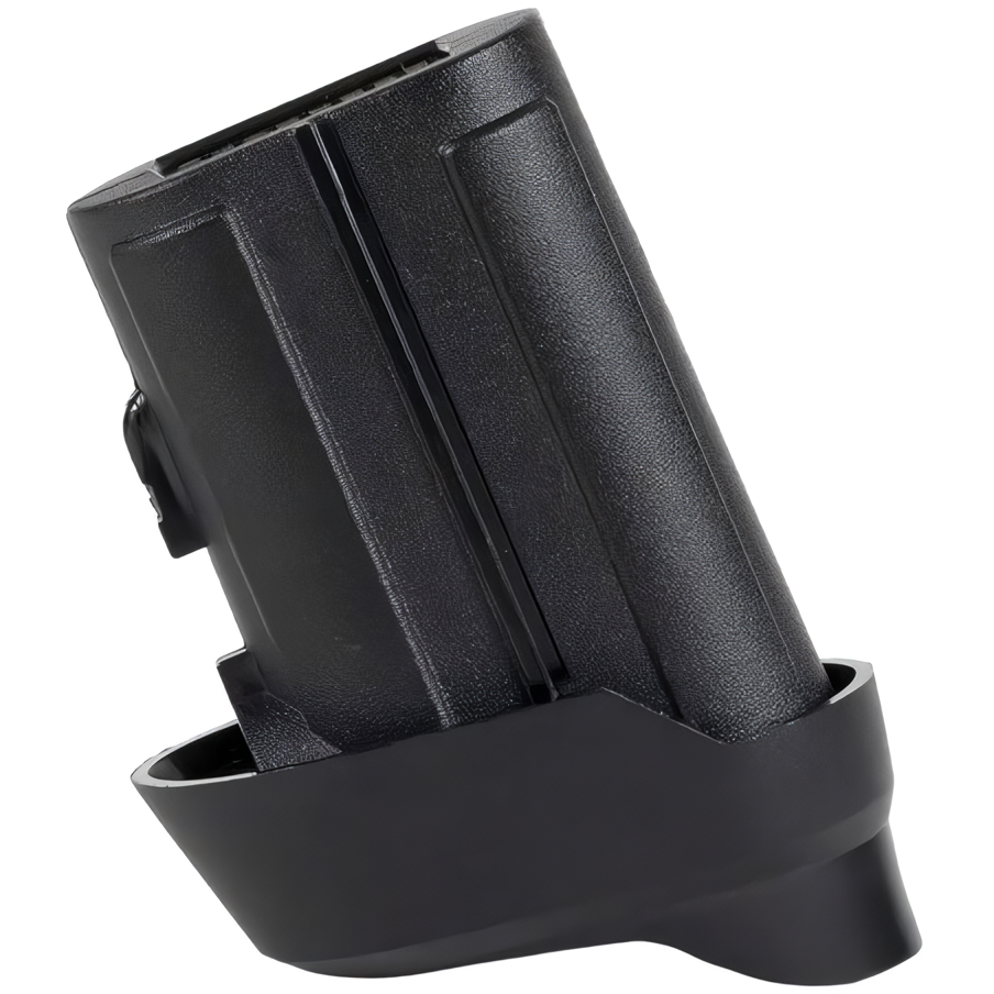 TASER X-Series Performance Power battery pack in its plastic base side view