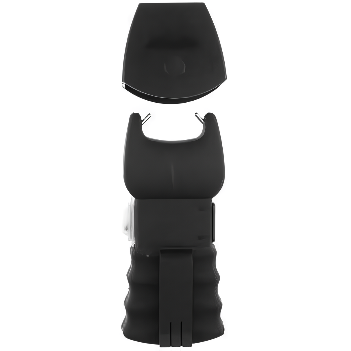 Dual Defense Lightning Strike compatible stun gun with the attachment point for the reload cassette visible