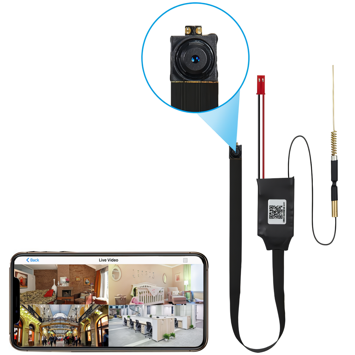 SpyWfi DIY Hidden Motion Detection Spy Camera 1080p HD WiFi