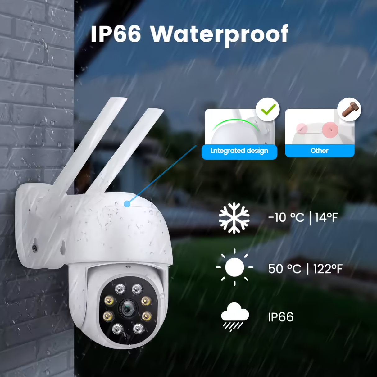 SpyWfi Auto Tracking PTZ Night Vision Wall Security Camera 4K UHD WiFi