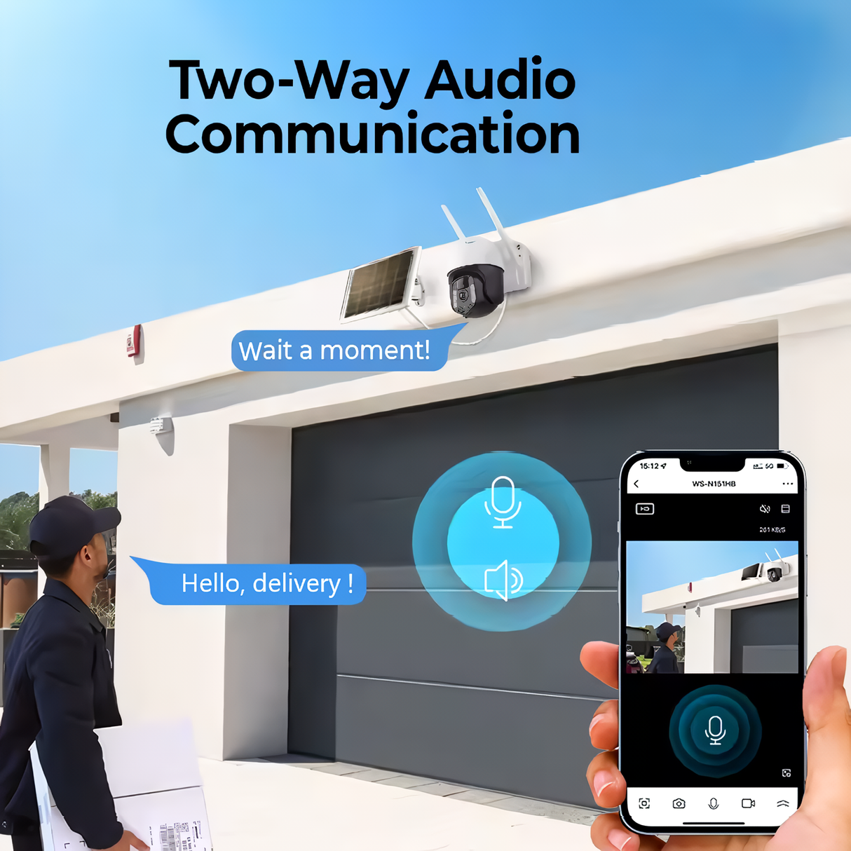 SpyWfi Solar PTZ Auto Tracking Night Vision Security Camera 2K UHD WiFi