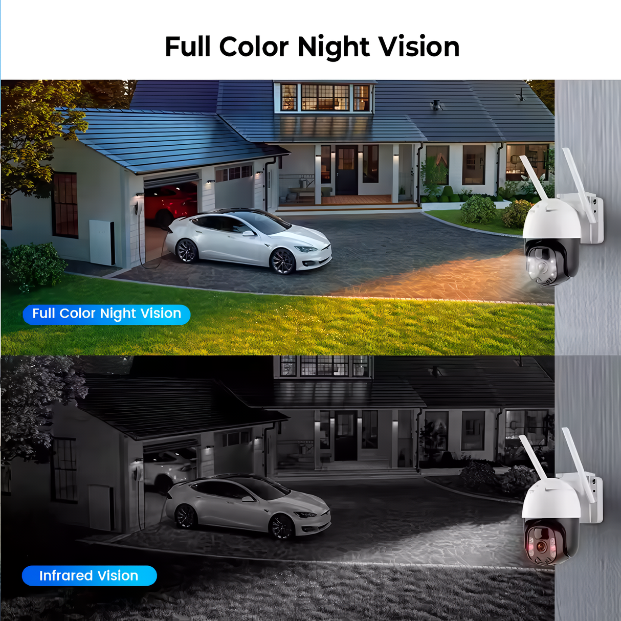 SpyWfi Solar PTZ Auto Tracking Night Vision Security Camera 2K UHD WiFi
