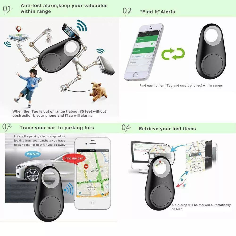 SpyWfi Smart Mini Waterproof Bluetooth GPS Lost Tracker Tag