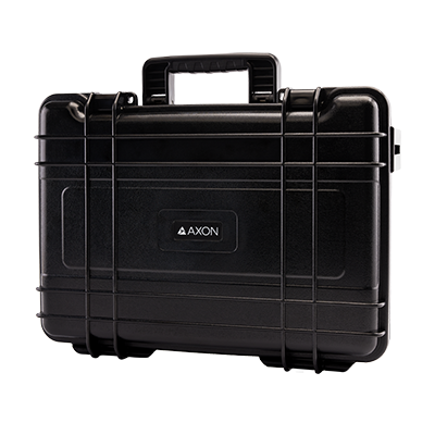 Durable Axon-branded hard carrying case for TASER X2 device kit and accessories