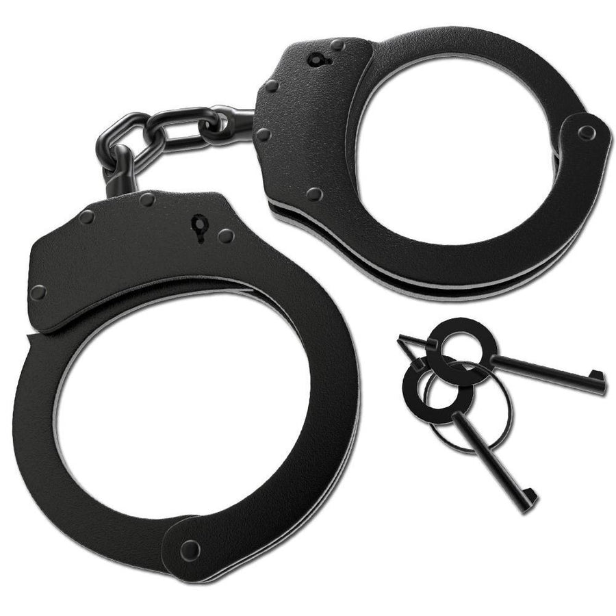 Kwik Force® Double-Lock Solid Steel Handcuffs w/ 2 Keys