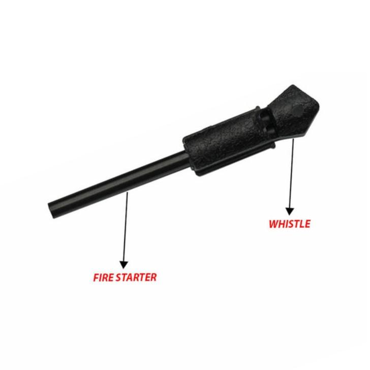 Rite Edge 3-In-1 EDC Folding Survival Pocket Knife 3.5" w/ Firestarter & Whistle