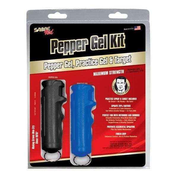 SABRE® Red Keychain Pepper & Practice Gel w/ Training Target