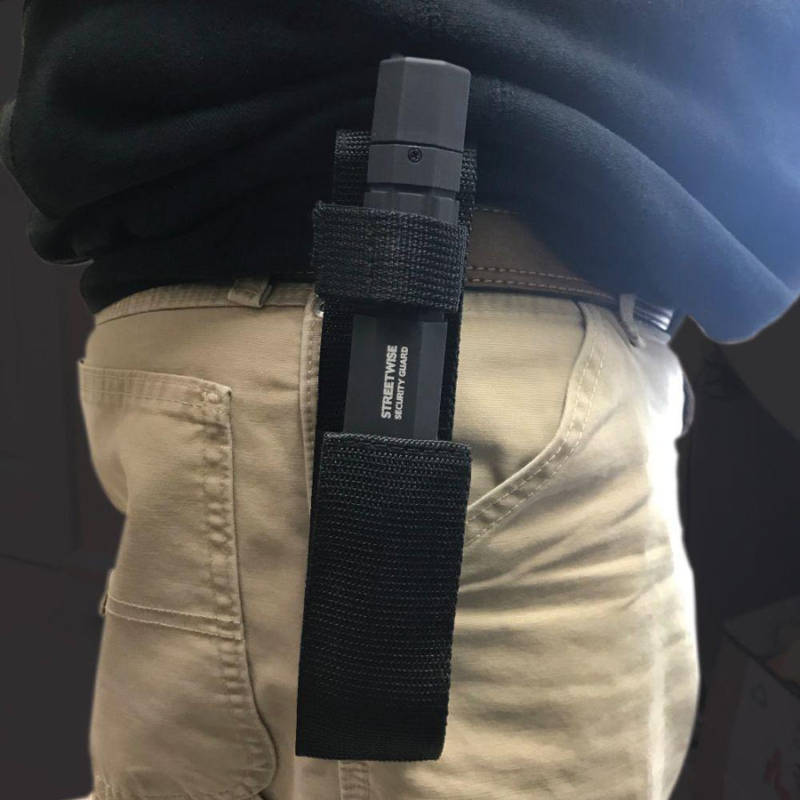 stun flashlight on belt