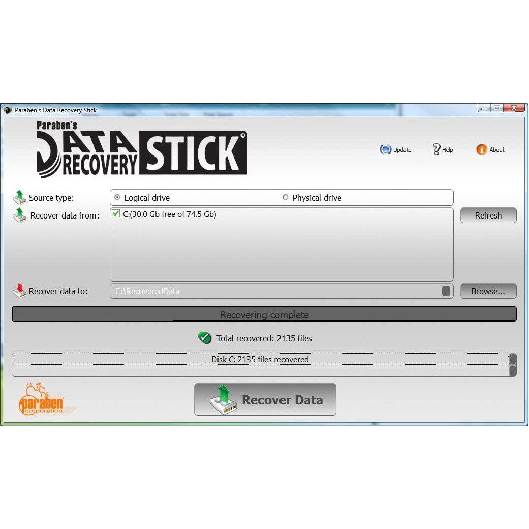 Paraben Windows OS File & Data Recovery USB Stick