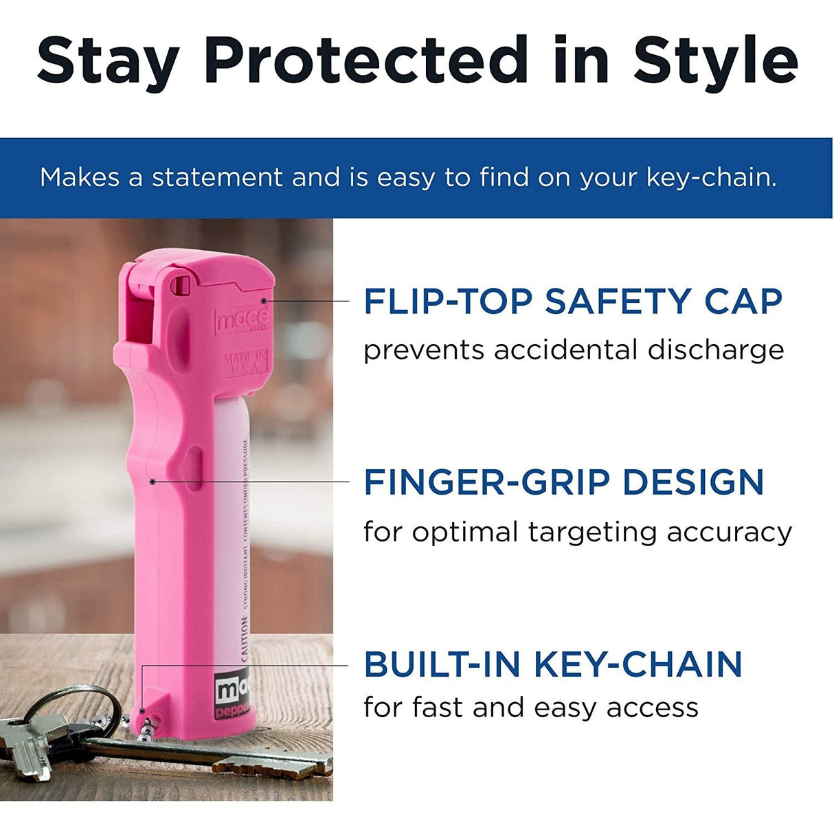 stylish pepper spray infographic