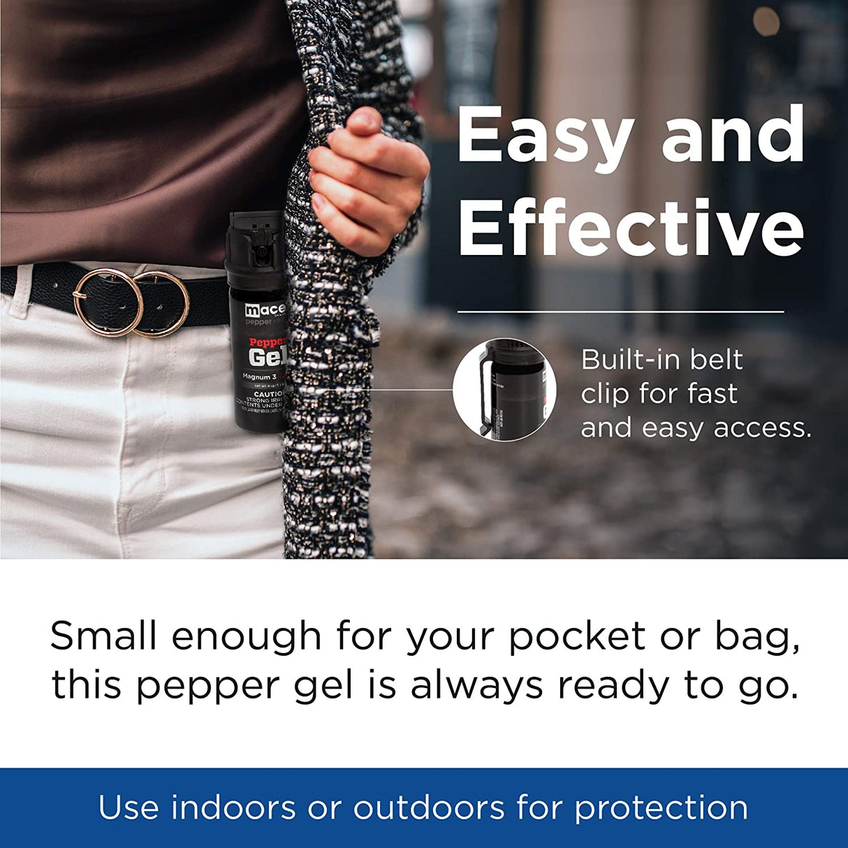 Mace Magnum 3 Distance Defense Belt Clip Pepper Gel 45g