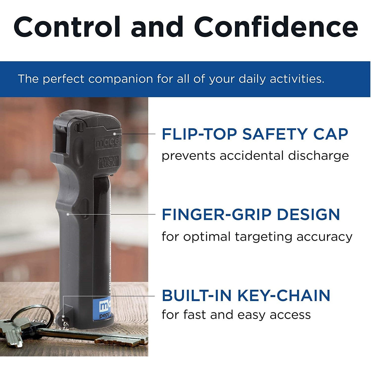 Mace Triple Action Personal Keychain Pepper Spray 18g