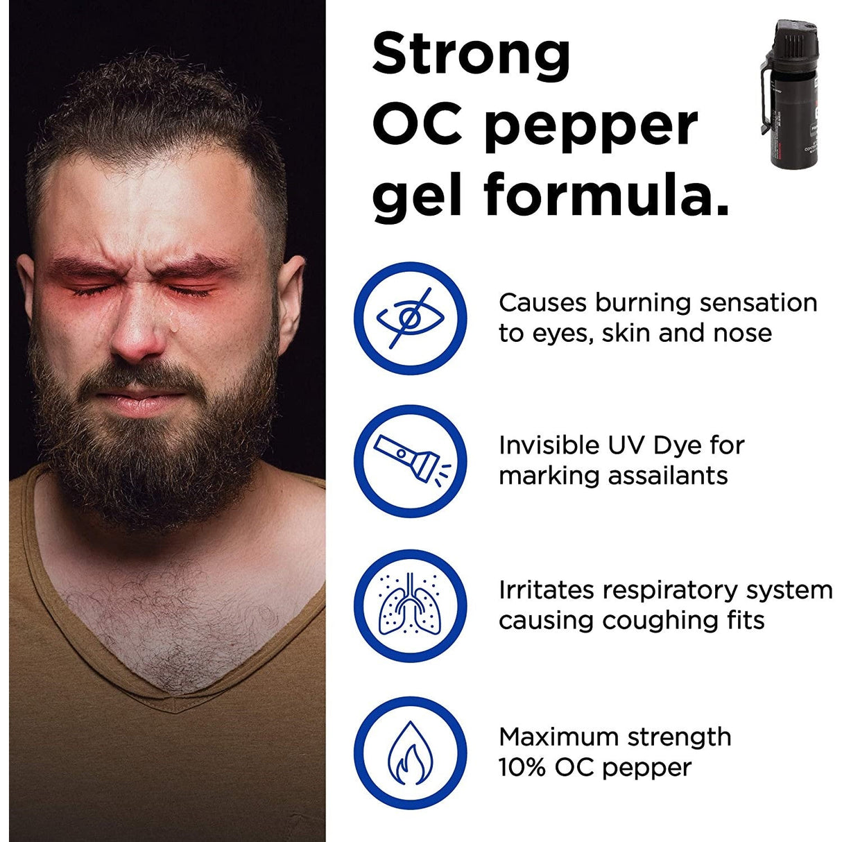 Mace Magnum 3 Distance Defense Belt Clip Pepper Gel 45g