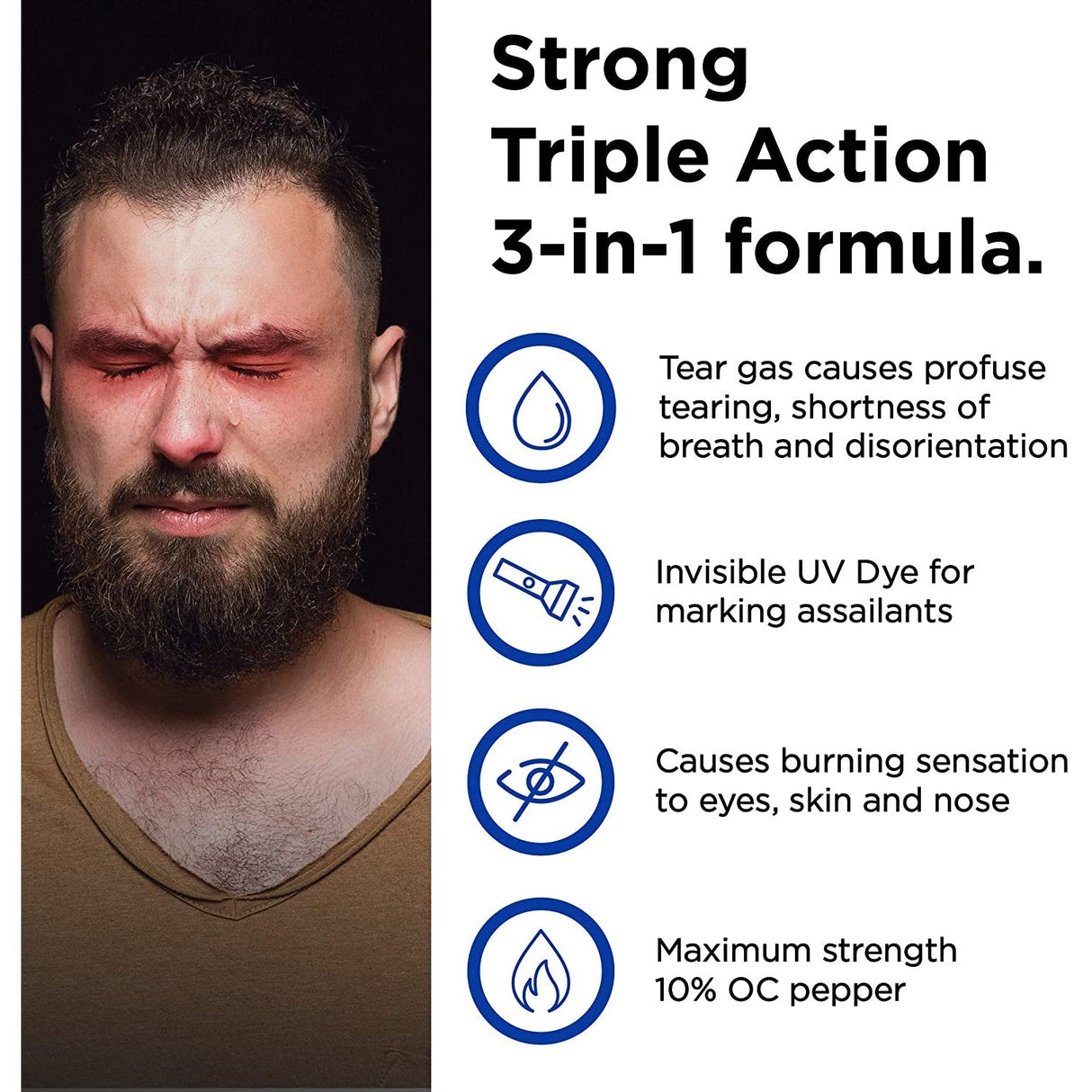 Mace Triple Action Personal Keychain Pepper Spray 18g