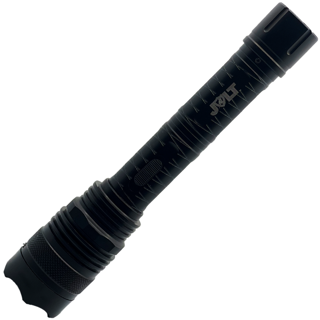 Front side view of 95M JOLT Rechargeable Police Stun Gun Flashlight