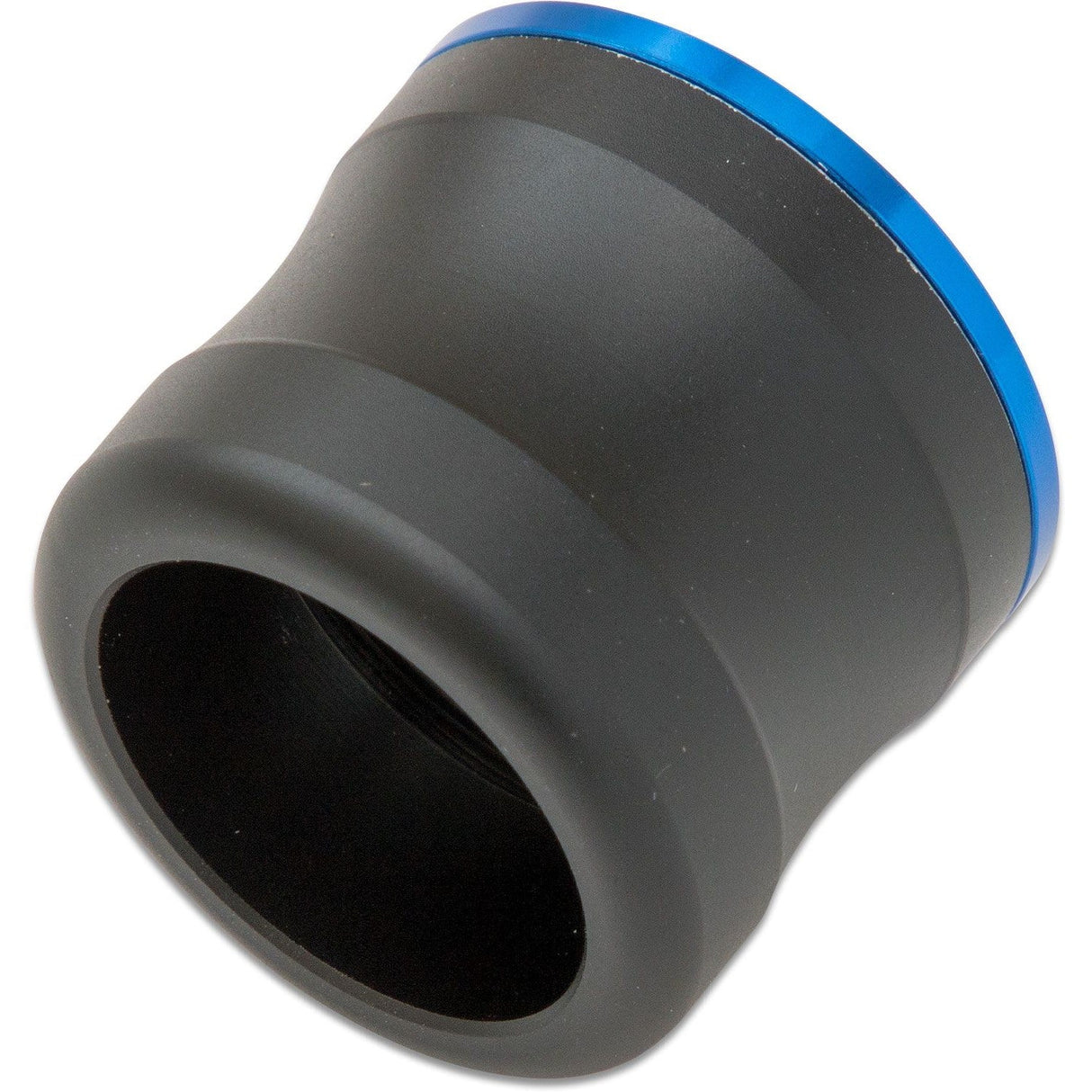 Close up view of ASP Blue Line Band Push Button Baton Cap Replacement T Series