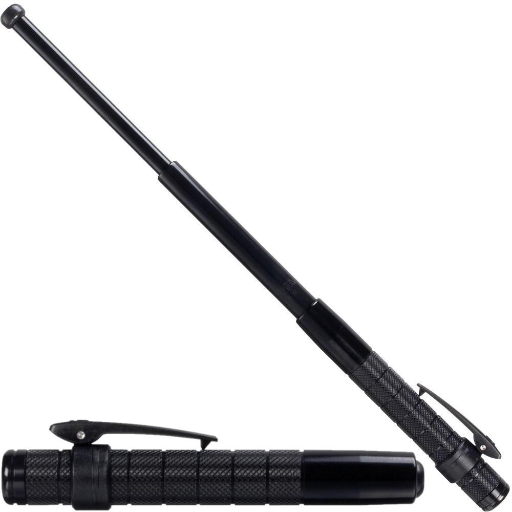 16 inch ASP Protector Friction Loc Expandable Clip-On Baton extended and retracted state