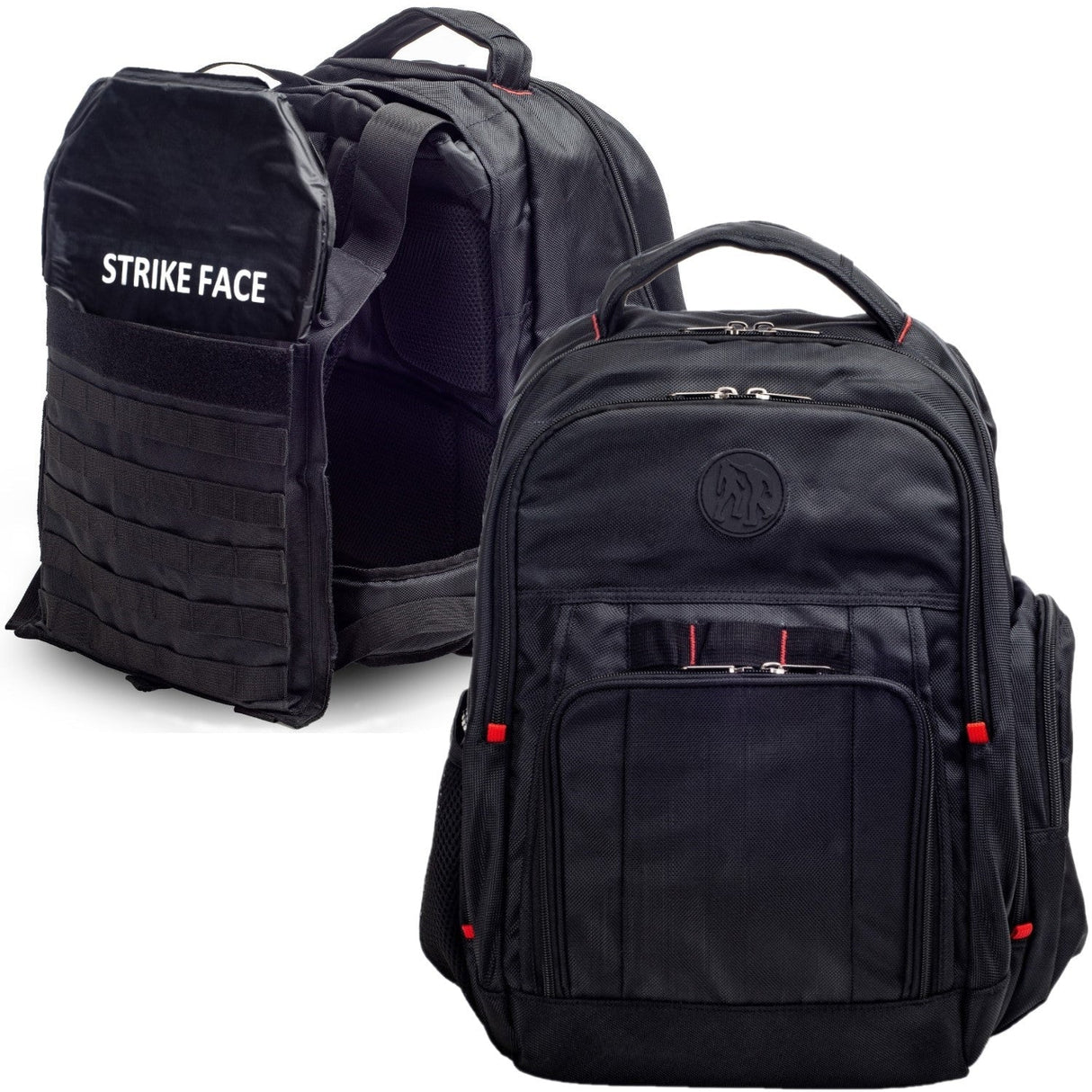 2 Bodyguard Switchblade Level IIIA Bulletproof Backpack the other one showing the Bulletproof vest inside