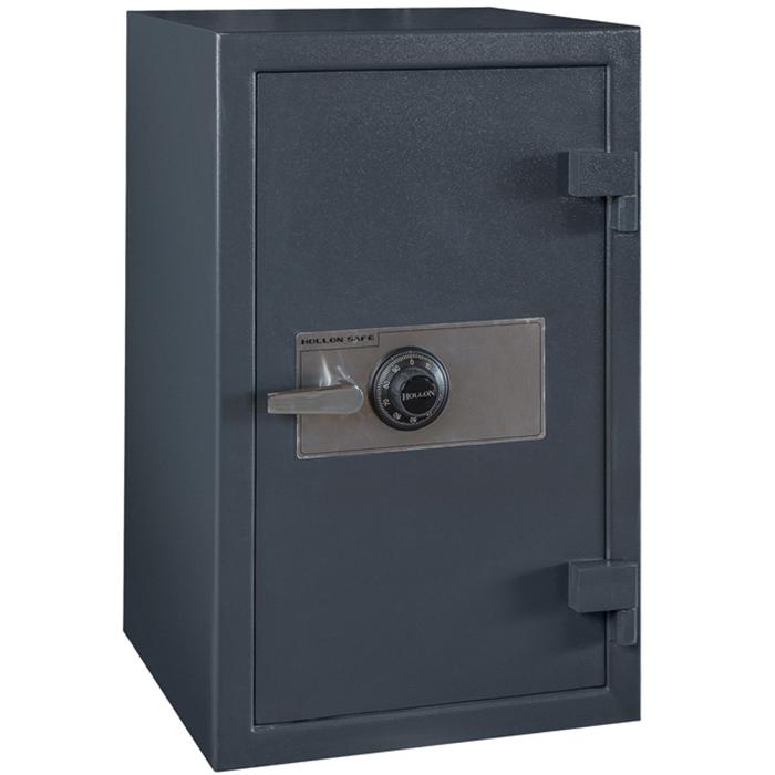 A closed dark gray Hollon 310E Fireproof Electronic Keypad Lock Home Safe