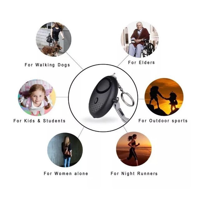 Crow Alert LED Personal Panic Alarm 130dB w/ Pull Pin Strap