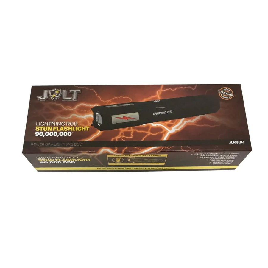 JOLT Lightning Rod Stun Flashlight w/ Grab Guards 90M