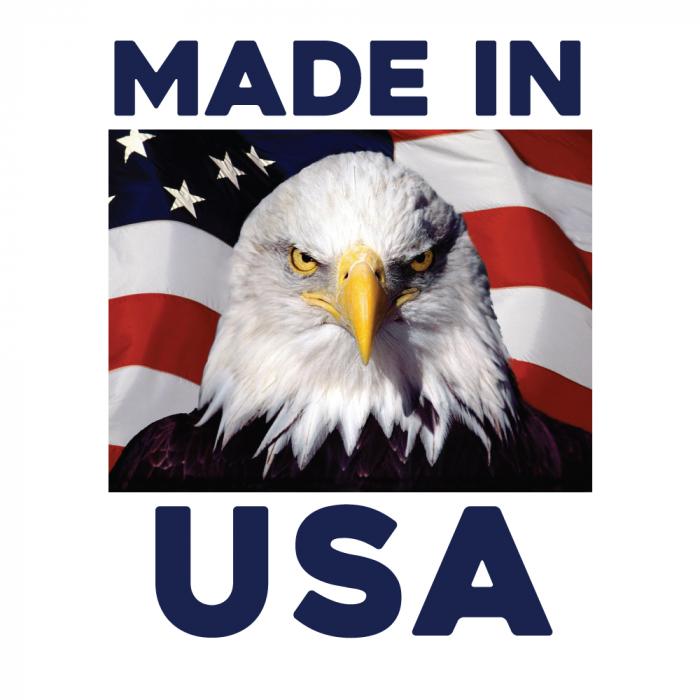 Made in USA graphic with bald eagle